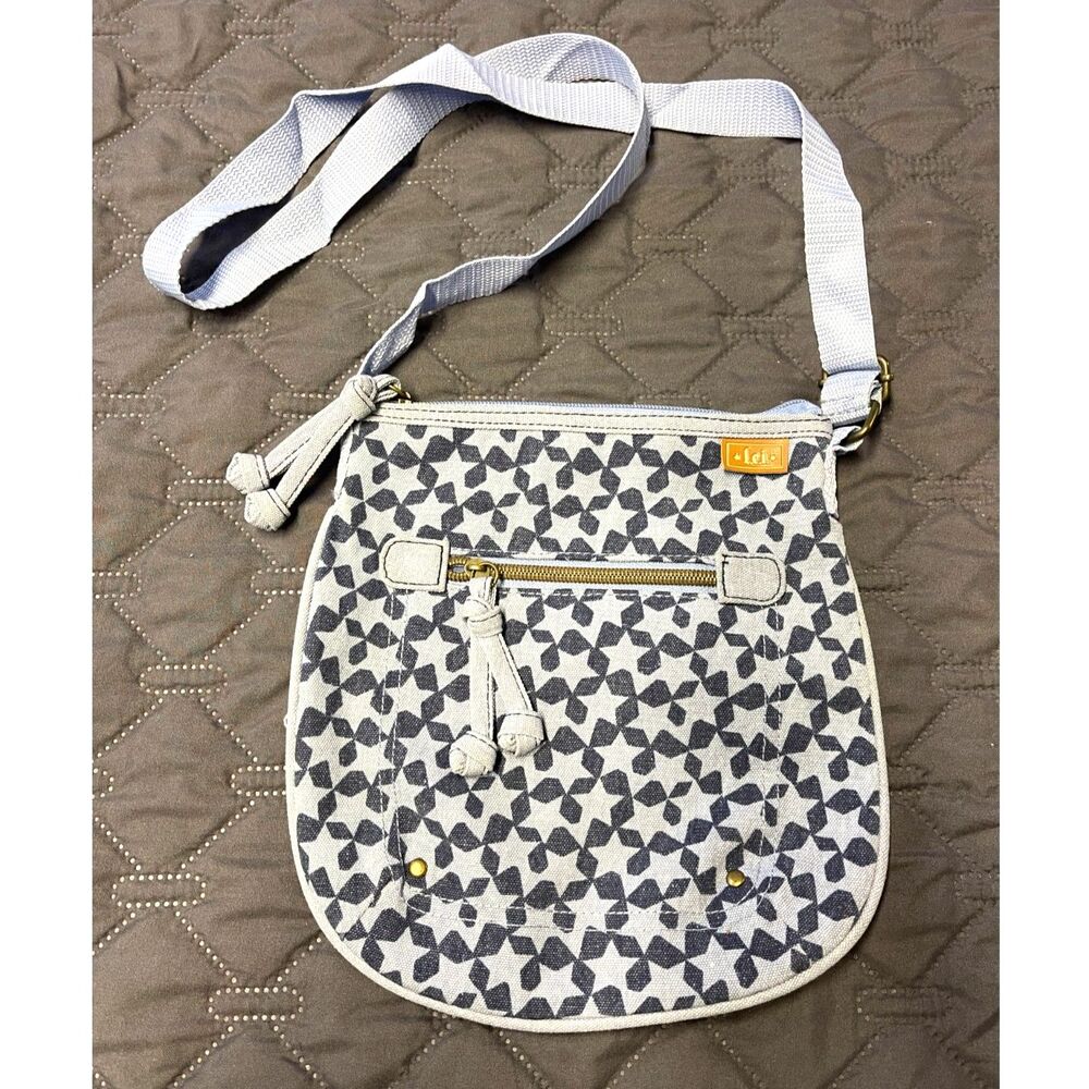 RARE Vintage Y2K 2000s l.e.i. Denim Stars Cute Small Purse Handbag, Excellent